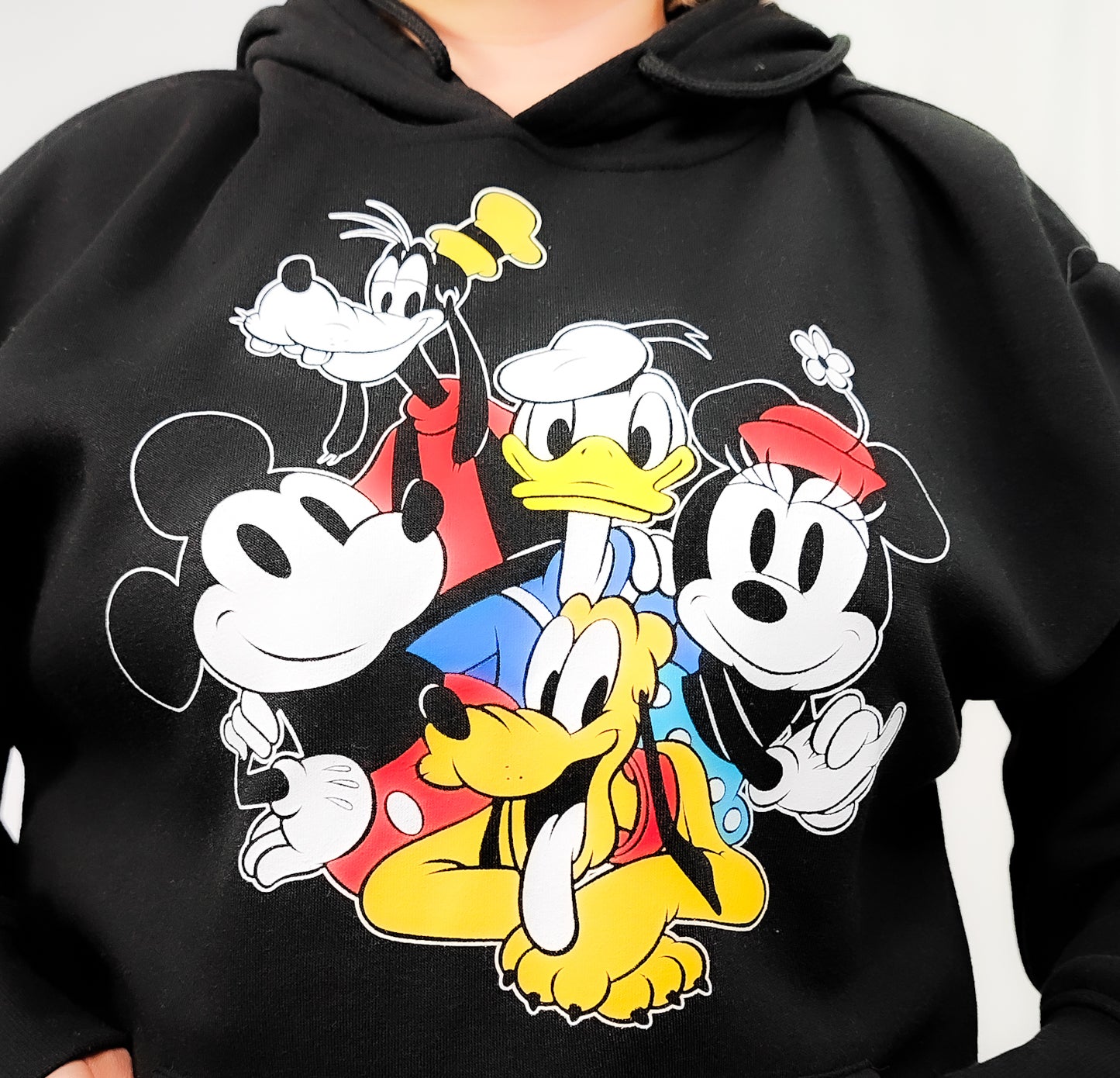 Mic and friends Black Hoodie