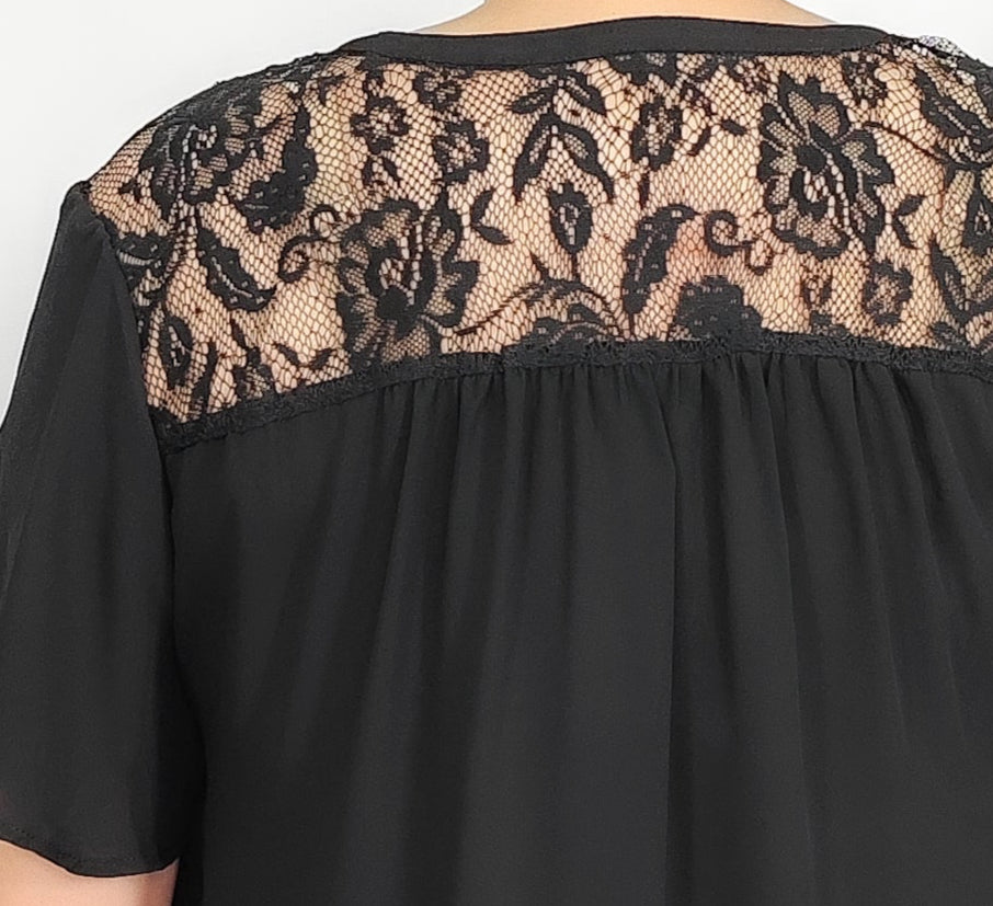 Black Lace Blouse